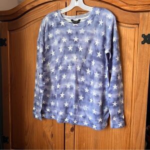 Starry Sky Women's Sweater in Blue and White